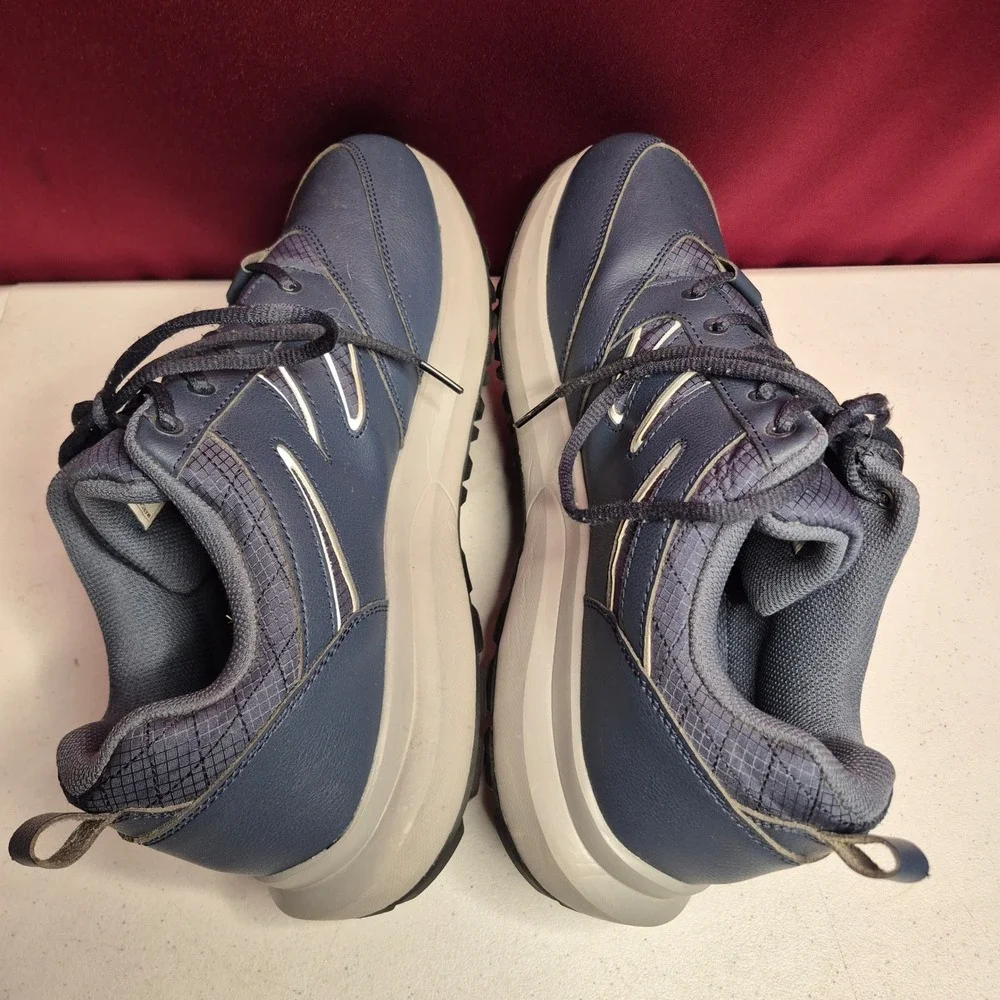 FitVille Walking Shoes Mens 12 Wide Rebound Core Navy Blue Comfort